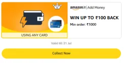 Amazon Offer : Upto ₹100 Cashback on Add Money