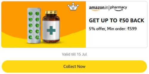 Image of Amazon Offer : Upto ₹50 Cashback on Amazon Pharmacy