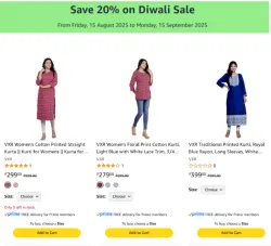 Amazon Offer : 20% Extra Discount On Womens Clothing