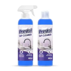 Amazon Brand - Presto! Tap Cleaner | 1.1 L | 550 ml x Pack of 2 | Removes Hard Water Stain | Restores Sparkling Shine | 