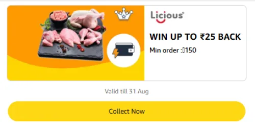Image of Amazon Rewards : Upto ₹25 Cashabck on Licious