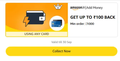 Image of Amazon Rewards : Upto ₹100 Cashback on Add Money