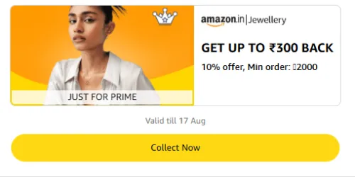 Image of Amazon Rewards : Upto ₹300 Cashback on Jewellery