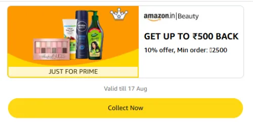 Image of Amazon Rewards : Upto ₹500 Cashback on Beauty Products
