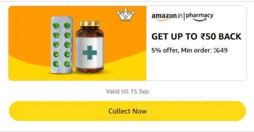 Image of Amazon Rewards : Upto ₹50 Cashback on Pharmacy