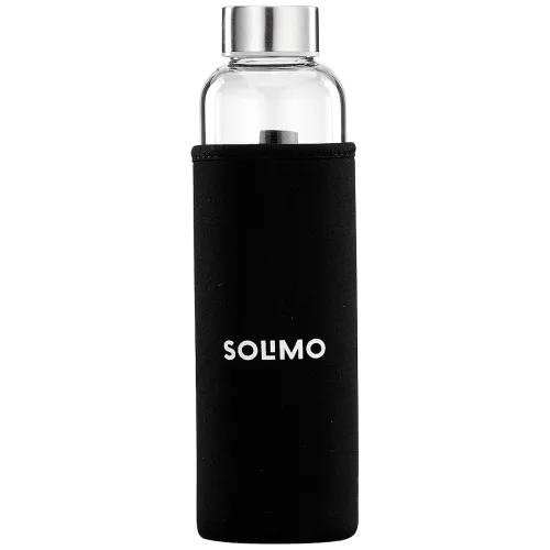 Image of Amazon Solimo 500ml Borosilicate Glass Water Bottle