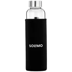 Amazon Solimo 500ml Borosilicate Glass Water Bottle