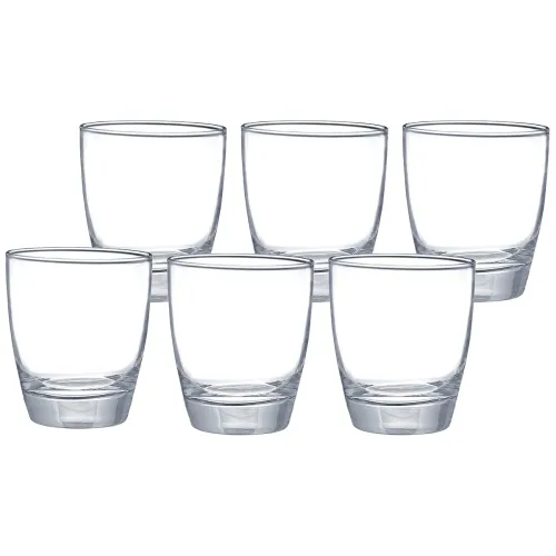 Image of Amazon Solimo 6-Pc Whisky Glasses, 380ml