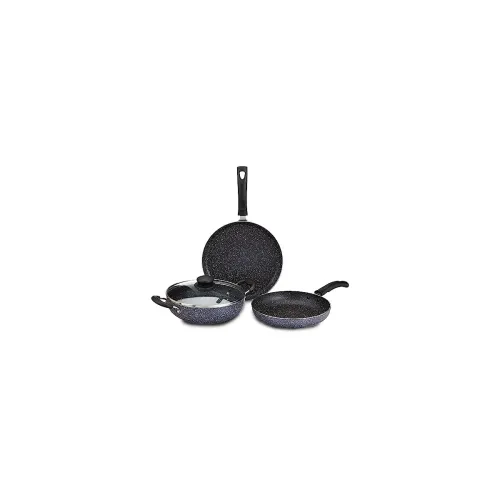 Image of Amazon Solimo Aluminium Non-Stick Cookware Set, 4 Piece
