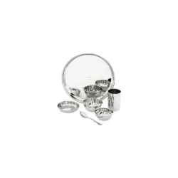 Amazon Solimo Dinner Set| Stainless Steel | Set of 6