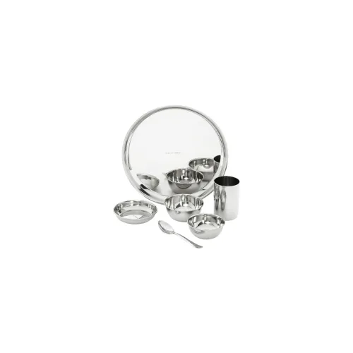 Image of Amazon Solimo Dinner Set| Stainless Steel | Set of 6 