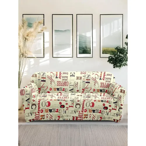 Image of Amazon Solimo Retro Printed 2-Seater Sofa Cover