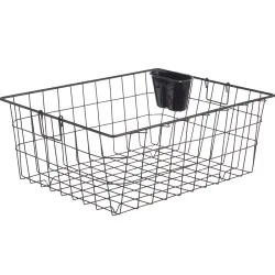 Amazon Solimo Steel Dish Drainer with Cutlery Stand Black