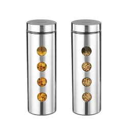 Amazon Solimo Steel Jacketed Glass Jar Set-2 2000ml
