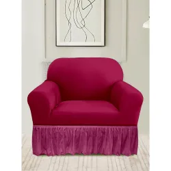 Amazon Solimo Stretchable Single Seater Sofa Cover Wine Color