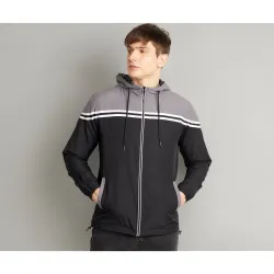 Amazon Brand - Symbol Polyester Mens Solid Jacket (Aw20-Lw-Hs-07_Lt.Grey_2Xl_Light Grey_2Xl)
