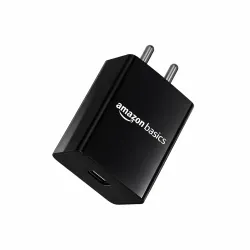 Amazon Basics 18W Quick Charge 3.0 USB Wall Charger - Black