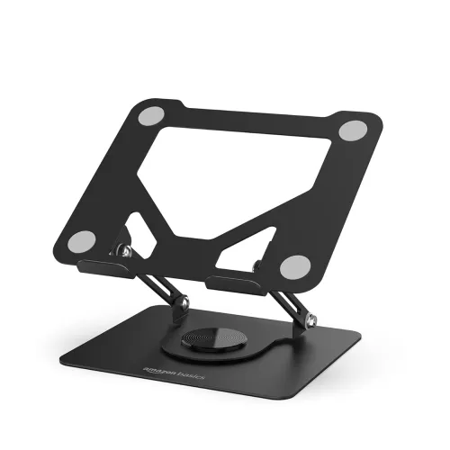 Image of Amazon Basics 360° Rotating Metal Laptop Stand (Black)