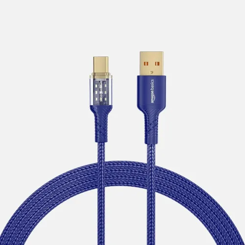 Image of AmazonBasics 3A Fast Charging Braided USB A to USB-C Cable