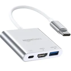 Amazon Basics 3-in-1 USB Type-C to HDMI Adapter