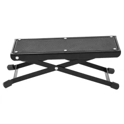 Amazon Basics Adjustable Guitar Foot Stool – Black