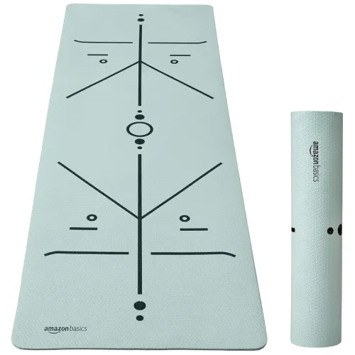 Image of AmazonBasics Body Alignment Yoga Mat 