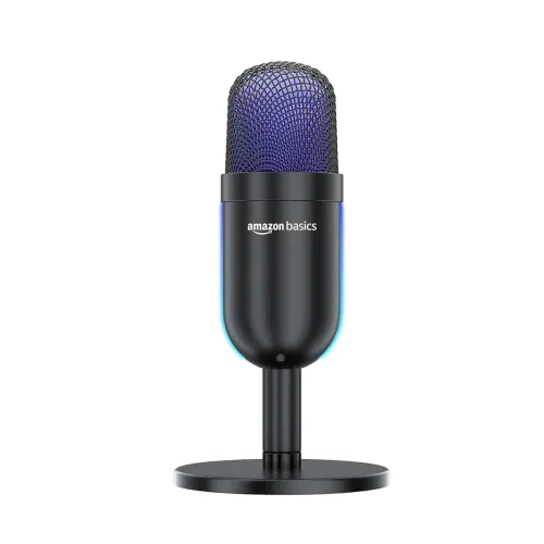 Image of amazon basics Condenser USB Microphone with Adjustable Stand