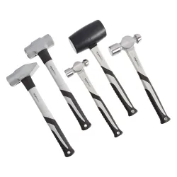 Amazon Basics Hammer Set - 5-Pieces, Shock-Absorbing Fiberglass Handle