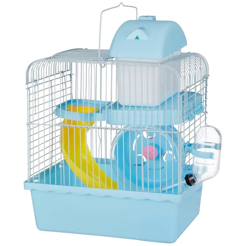 Image of Amazon Basics Hamster, Gerbil, Guinea Pig Cage and Playhouse