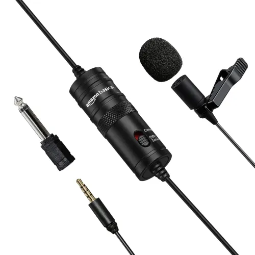 Image of Amazon Basics Lavalier Condenser Mic with 20ft Cable