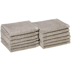 AmazonBasics Quick-Dry Face Towel, Po12