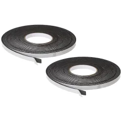 Amazon Basics Single Side High Density Self Adhesive Foam Seal Tape, Weather Stripping Doors and Window Insulation Soundproofing - 12MMX10MTR - 3MM - Pack of 2