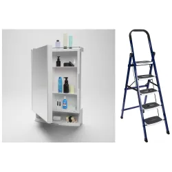 AmazonBasics Super Clamber - Non-Trip and Flat-Foldable Step Ladder