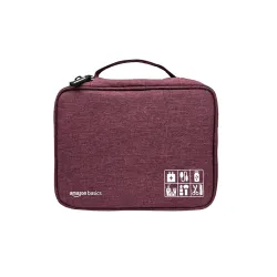 Amazon Basics Travel Organiser for Electronic Accessories, Flexible Padded Dividers, Waterproof, Foam Padding, for Cable