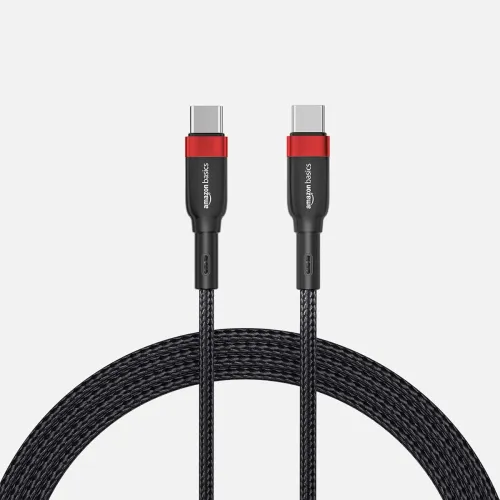 Image of AmazonBasics USB-C to USB-C Cable – 60W PD, 1.2m (Red)