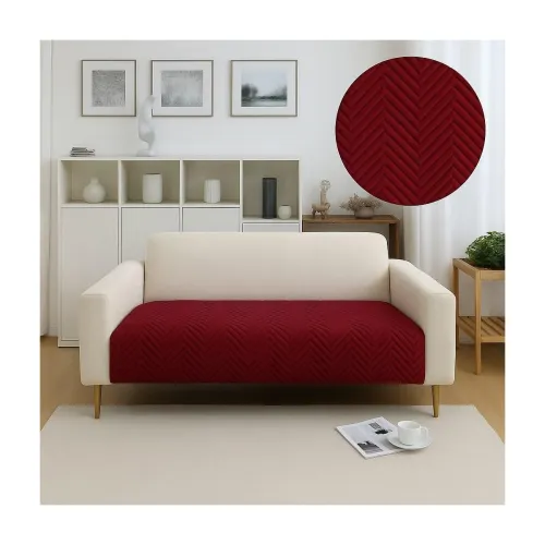 Image of Amazon Basics Velvet Quilted 2-Seater Sofa Cover (120cm x 70cm)