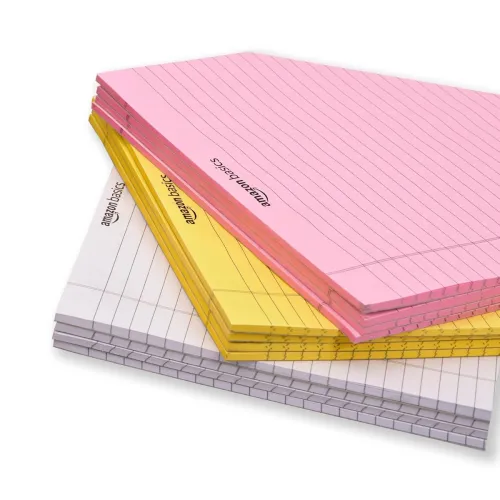 Image of AmazonBasics Wide Ruled 50-Sheet Writing Pads – Pack of 12