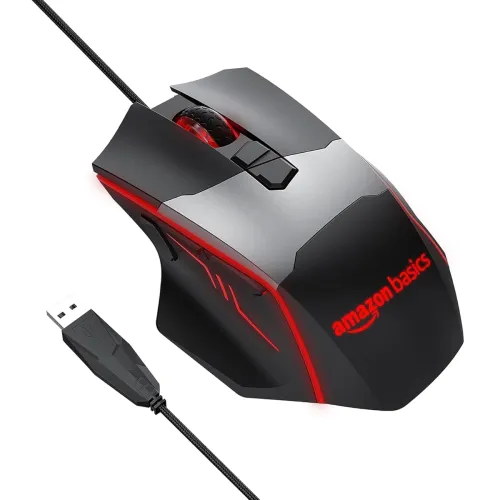 Image of AmazonBasics Wired Gaming Mouse (7 Keys, 6400 DPI) 