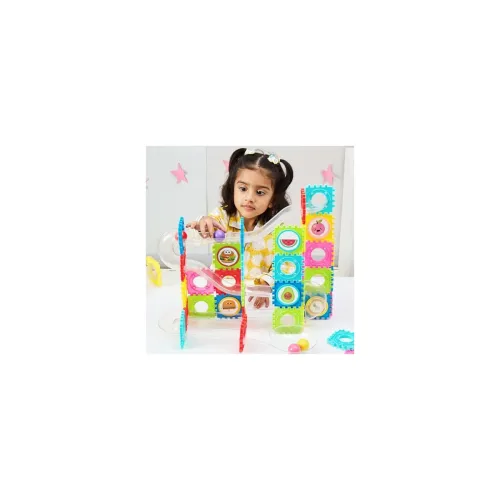 Image of Amazon Brand - Jam & Honey Magnetic Tiles 110 Pieces for Kids 