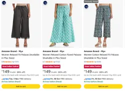 Amazon Brand - Myx Women Cotton Palazzo Upto 90% Discount