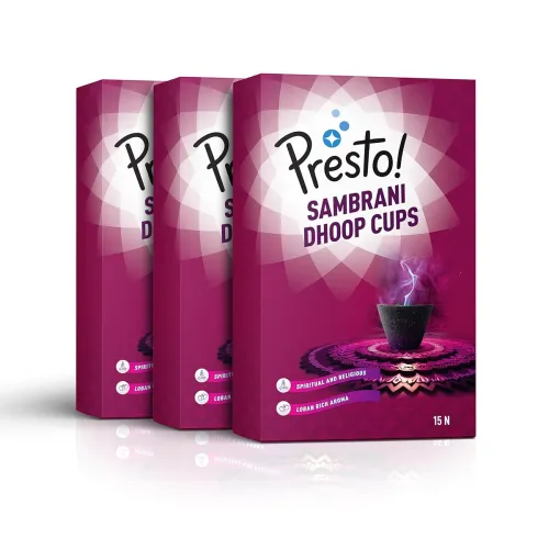 Image of Amazon Brand - Presto! Sambrani Dhoop Cups | 45 Cups