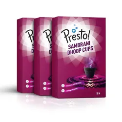 Amazon Brand - Presto! Sambrani Dhoop Cups | 45 Cups