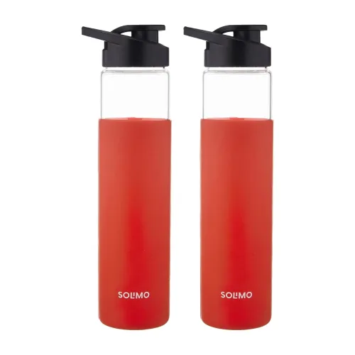 Image of Amazon Brand Solimo 1000ml Borosilicate Glass Bottle (2 Pack)