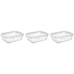 Amazon Brand-Solimo Airtight Glass Container Set (3 pieces, 1520ml)