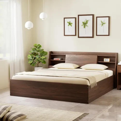 Image of Amazon Brand - Solimo Altamore Engineered Wood King Bed 