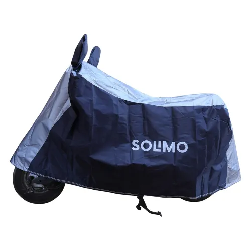 Image of Amazon Brand - Solimo Bike Cover for Honda Activa (Dark Blue & Silver)