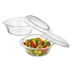 Amazon Brand - Solimo Borosilicate Glass Casserole 1L