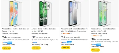Image of Amazon Brand - Solimo Case Cover starting @ ₹34