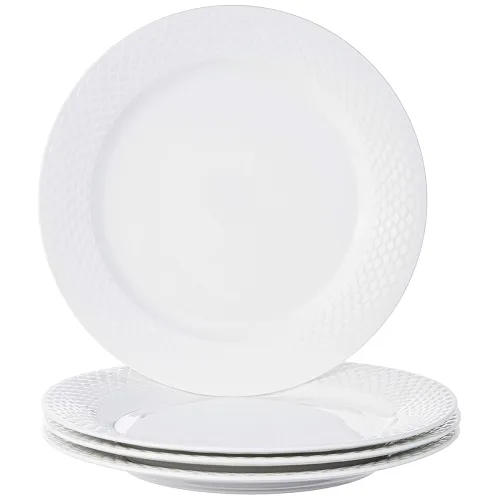 Image of Amazon Brand - Solimo Handmade Ceramic Dinner Plate 4pcs
