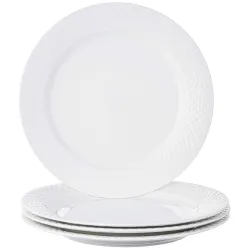 Amazon Brand - Solimo Handmade Ceramic Dinner Plate 4pcs